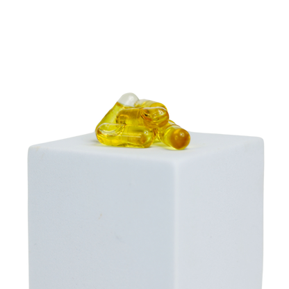 cbd oil capsules on white box